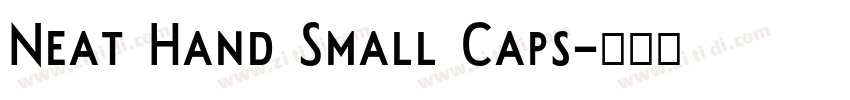 Neat Hand Small Caps字体转换